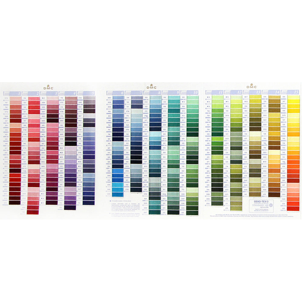 DMC Threaded Colour Card