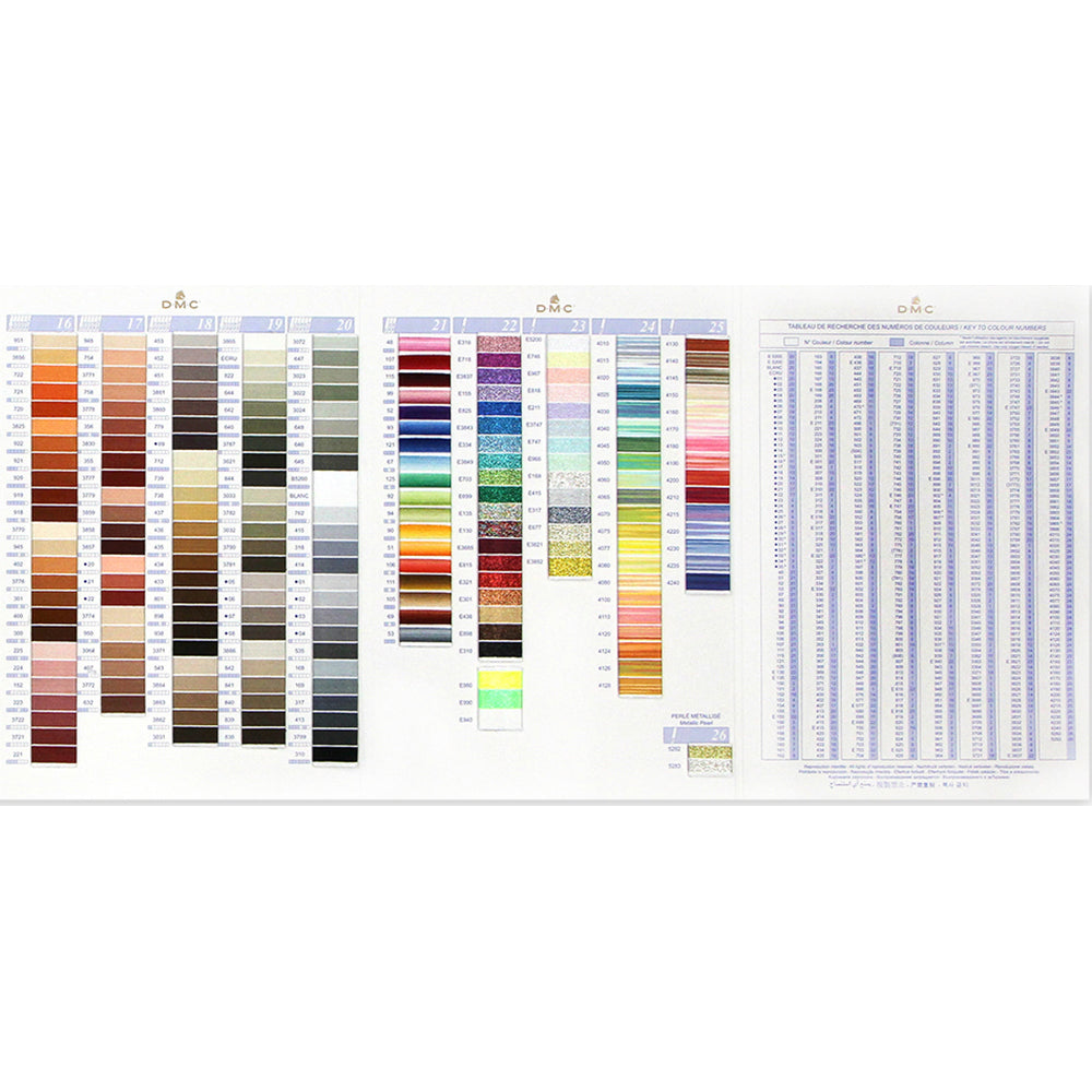 DMC Threaded Colour Card