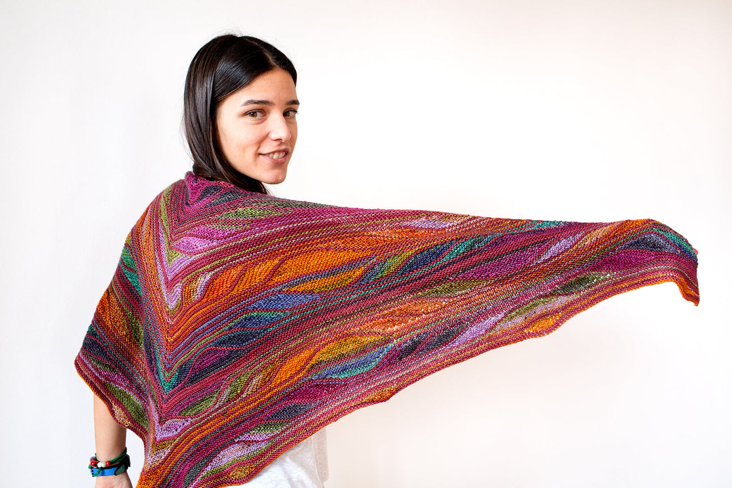 Butterfly (Papillon) Shawl Kit in Urth Uneek Fingering, Harvest Fingering, Monokrom Fingering
