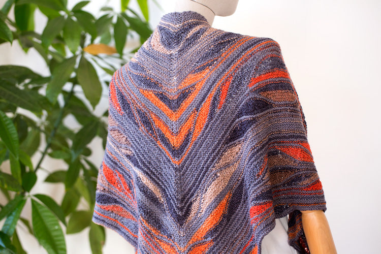 Butterfly (Papillon) Shawl Kit in Urth Uneek Fingering, Harvest Fingering, Monokrom Fingering