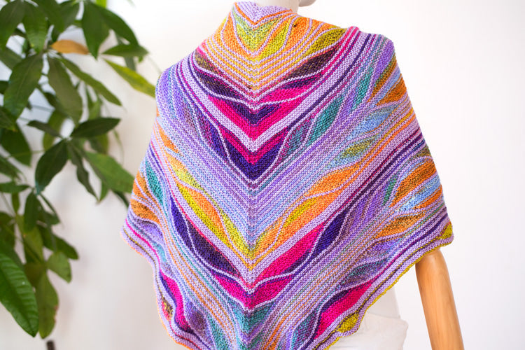 Butterfly (Papillon) Shawl Kit in Urth Uneek Fingering, Harvest Fingering, Monokrom Fingering