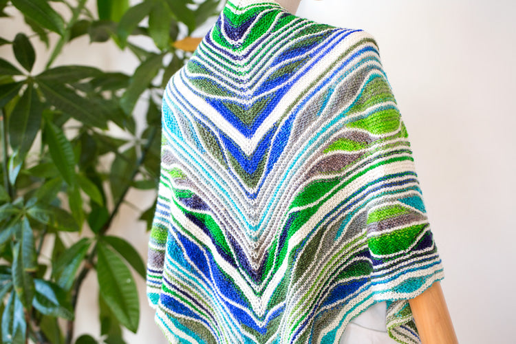 Butterfly (Papillon) Shawl Kit in Urth Uneek Fingering, Harvest Fingering, Monokrom Fingering