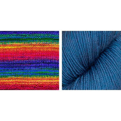 Butterfly (Papillon) Shawl Kit in Urth Uneek Fingering, Harvest Fingering, Monokrom Fingering