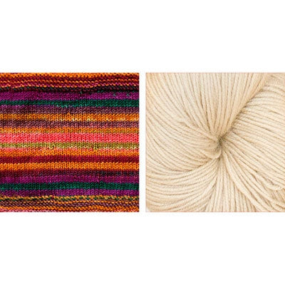 Butterfly (Papillon) Shawl Kit in Urth Uneek Fingering, Harvest Fingering, Monokrom Fingering