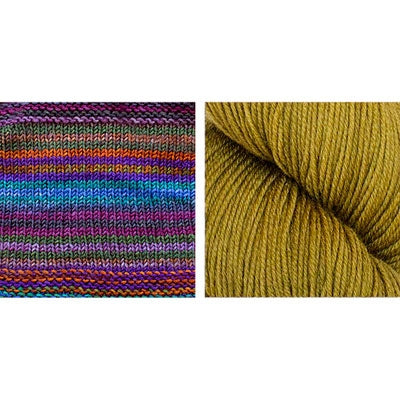Butterfly (Papillon) Shawl Kit in Urth Uneek Fingering, Harvest Fingering, Monokrom Fingering