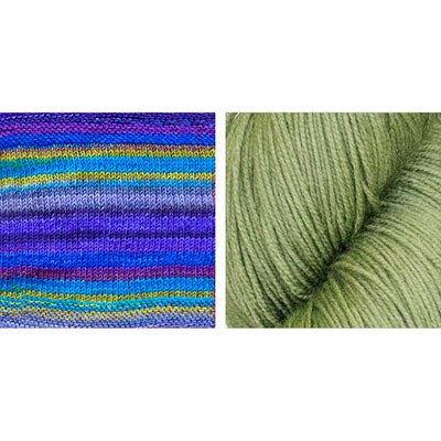 Butterfly (Papillon) Shawl Kit in Urth Uneek Fingering, Harvest Fingering, Monokrom Fingering