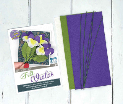 Felt Flower Violas Kit