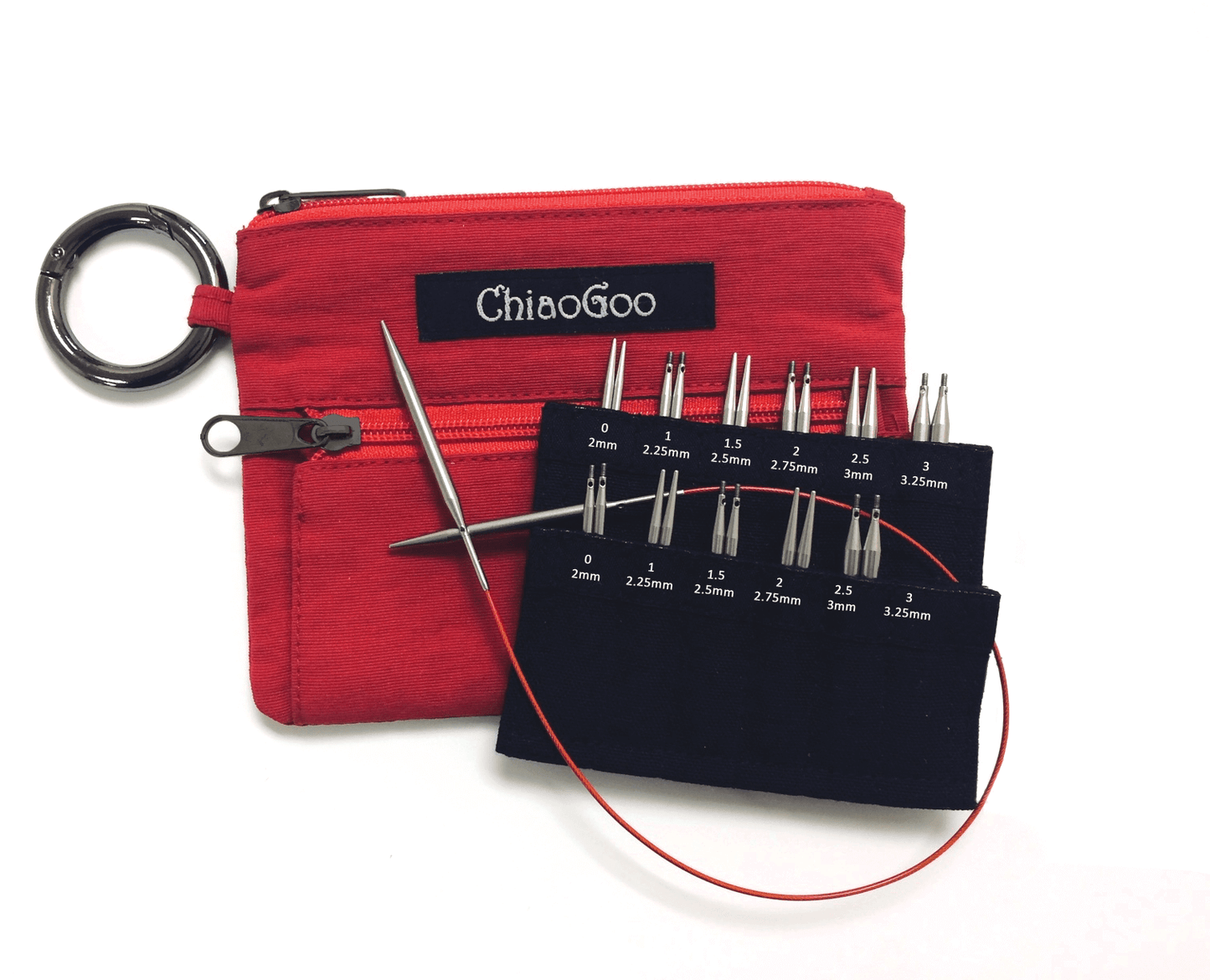 ChiaoGoo TWIST Red Shorties Set - 2" & 3" (5cm & 8cm) Tips [M] - 7230-M