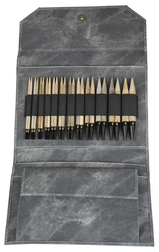 LYKKE Driftwood 5" Interchangeable Circular Knitting Needle Set Driftwood - Grey Denim Effect