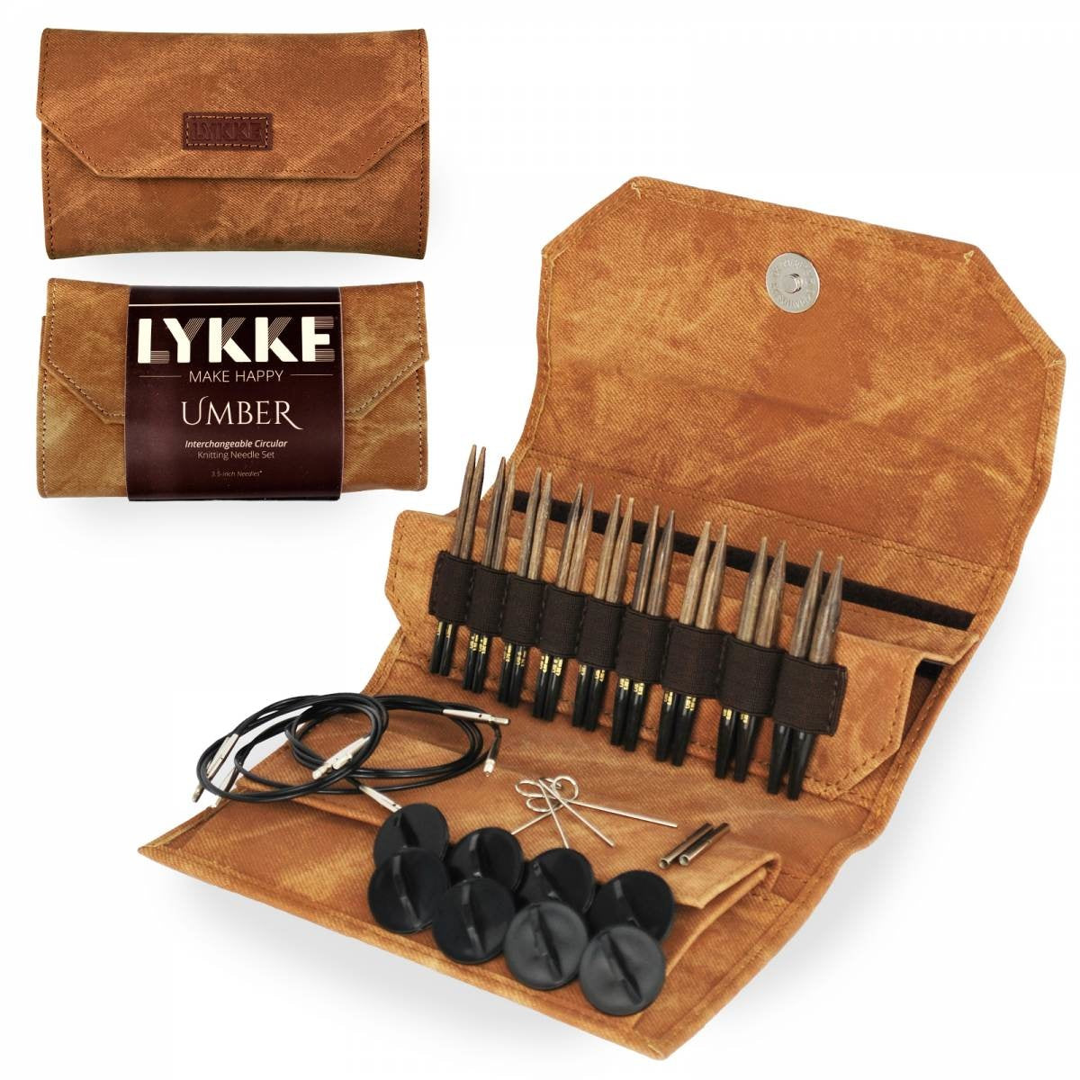 Lykke Umber 3.5" Interchangeable Circular Knitting Needle Set