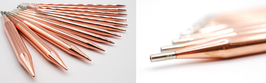 Juego de agujas de tejer circulares intercambiables LYKKE Cypra de 5" - Ante vegano negro