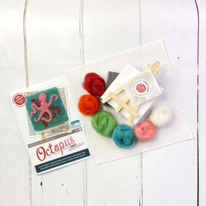 Octopus Mini Masterpiece Painted Wool Needle Felting Kit