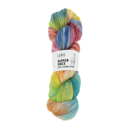 Lang Alpaca Soxx 4Ply Hand-Dyed in Rainbow