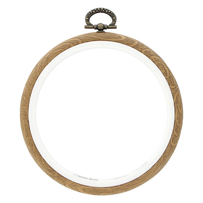 Plastic Woodgrain Round Embroidery Hoop