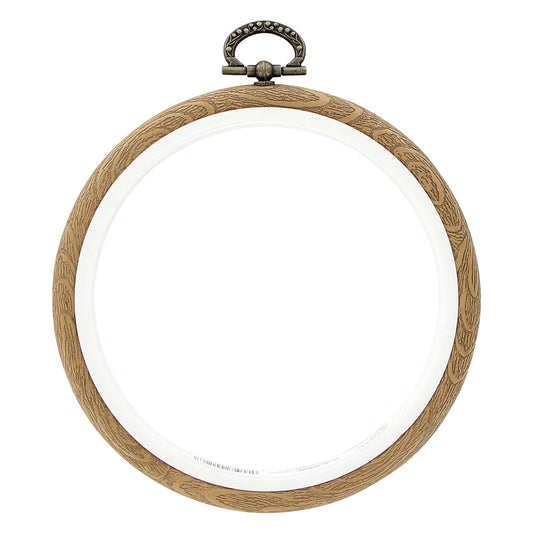 Plastic Woodgrain Round Embroidery Hoop