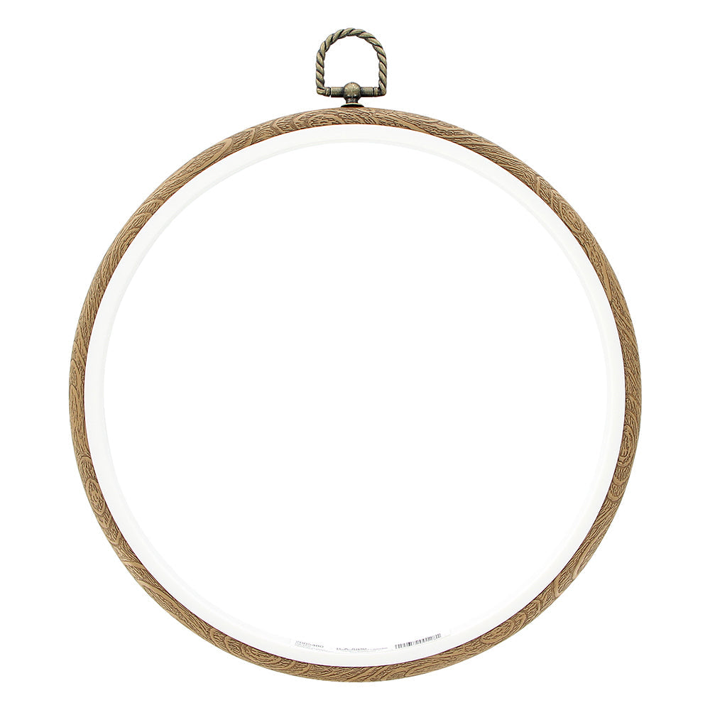 Plastic Woodgrain Round Embroidery Hoop