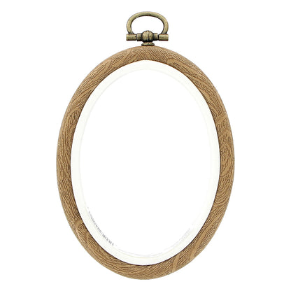 Plastic Woodgrain Oval Embroidery Hoop