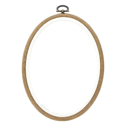 Plastic Woodgrain Oval Embroidery Hoop