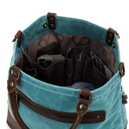 della Q Maker's Canvas Tote - Teal