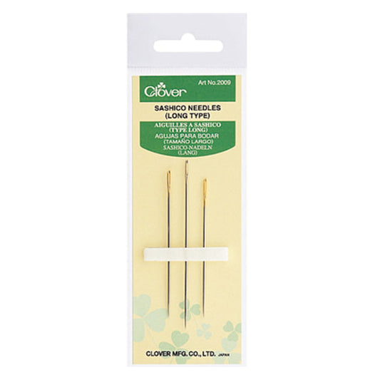 Clover Long Type Sashiko Hand Sewing Needles 3 Sizes / 3 Needles