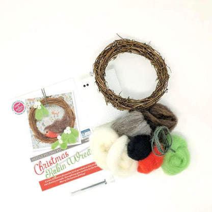 Felt Christmas Robin Wreath Kit