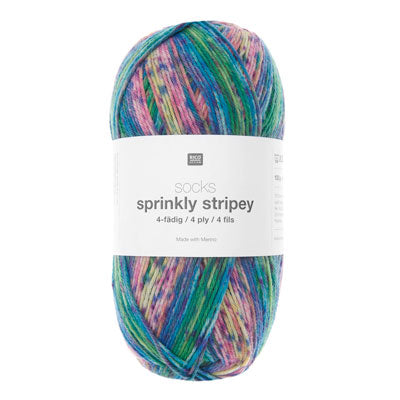 Rico Socks Sprinkly Stripey 4ply