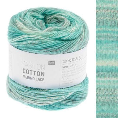Rico Yarns Fashion Cotton Merino Lace Multi Colours