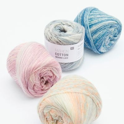 Rico Yarns Fashion Cotton Merino Lace Multi Colours