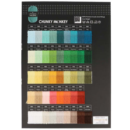 Tarjeta de muestra de colores de Scheepjes: Chunky Monkey