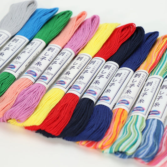 Olympus Sashiko Thread 20m Skein - Solid Colours