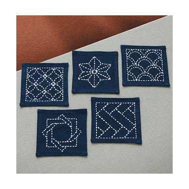 Kit Olympus Sashiko - Posavasos con estampados tradicionales