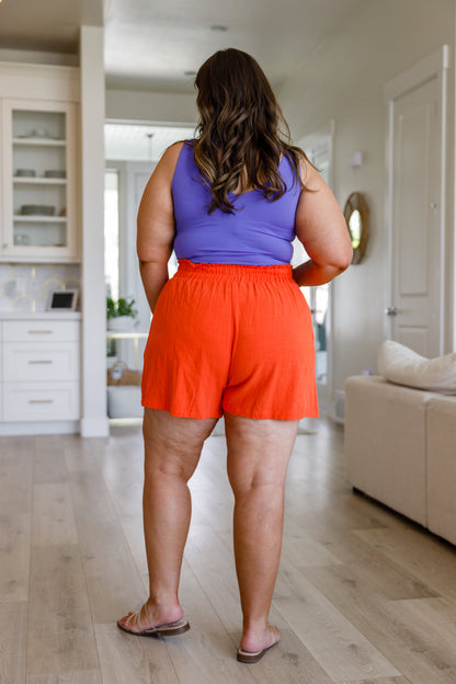 Shorts de lino de tiro alto A Little Lazy 
