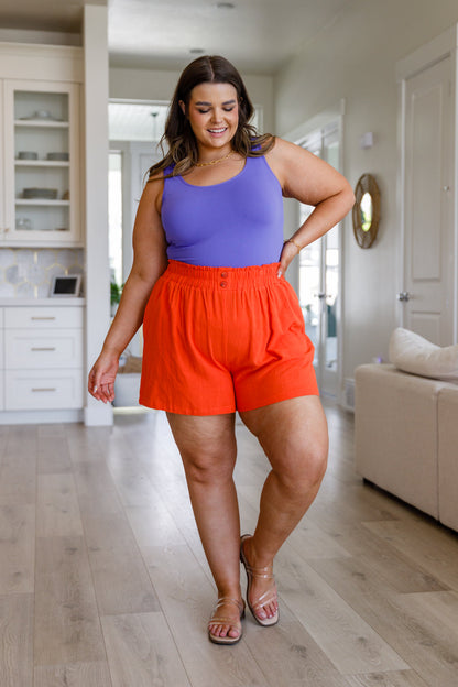 Shorts de lino de tiro alto A Little Lazy 