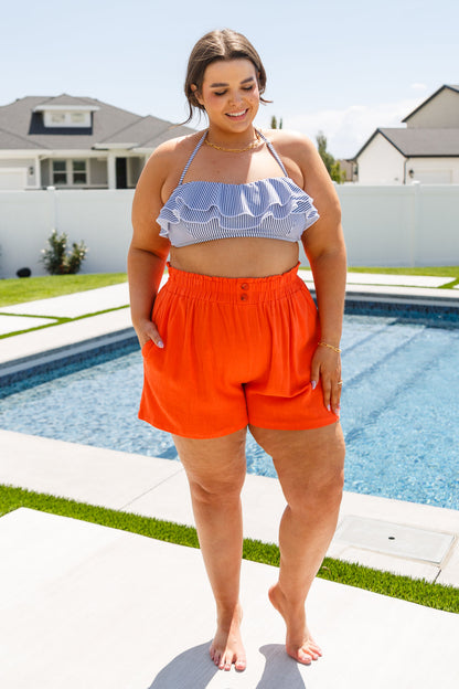 Shorts de lino de tiro alto A Little Lazy 