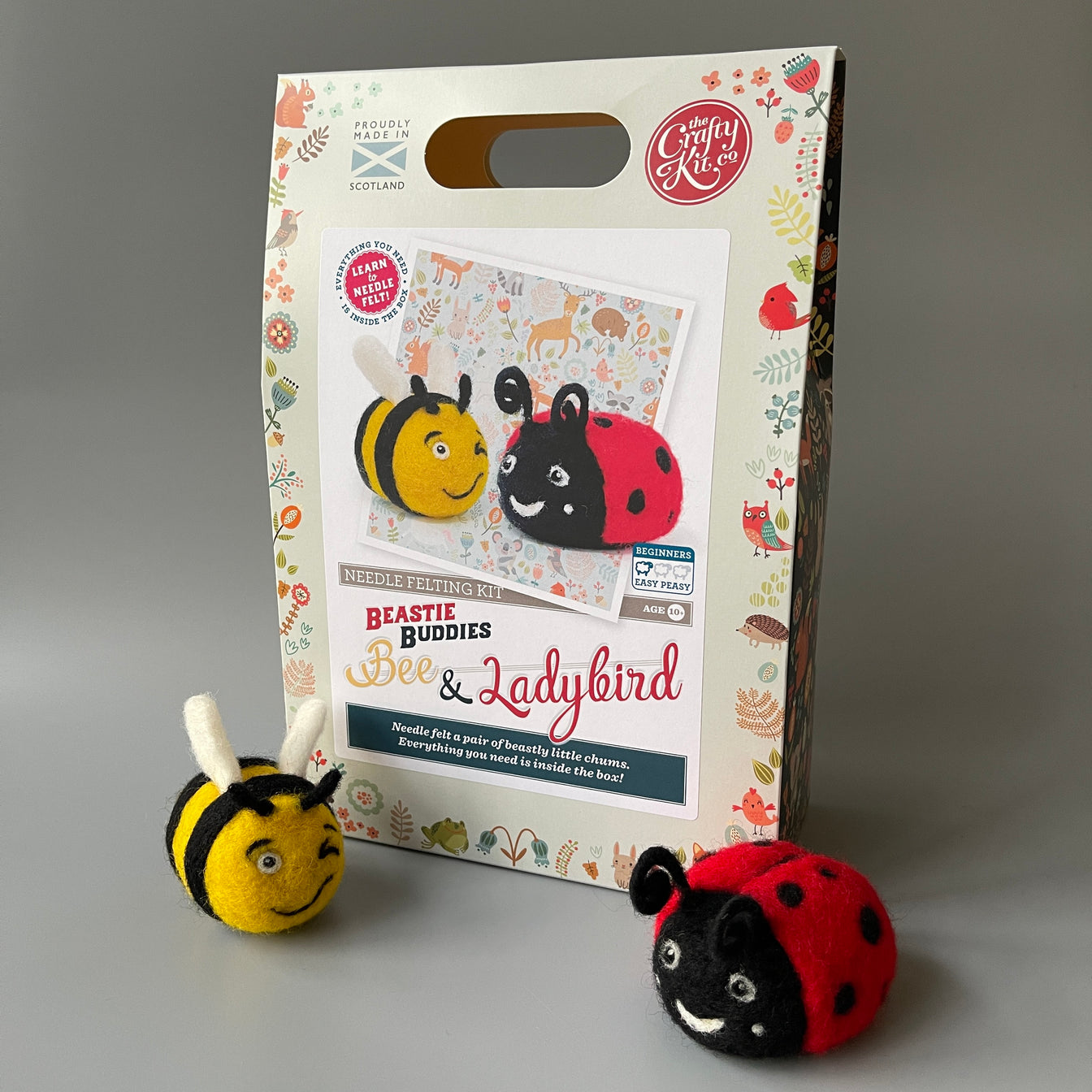 Bee and Ladybird Needle Felting Kit