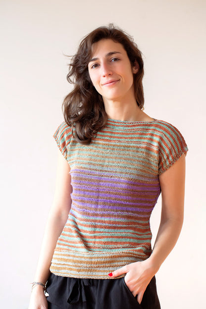 Boat Neck Tee Top Kit in Urth Yarns Uneek Cotton DK