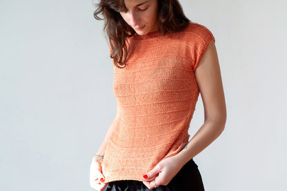 Boat Neck Tee Top Kit in Urth Yarns Monokrom Cotton DK