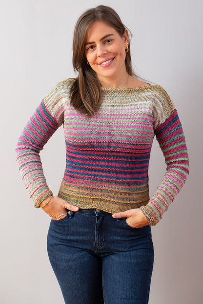 Boat Neck Tee Top Kit in Urth Yarns Uneek Cotton DK