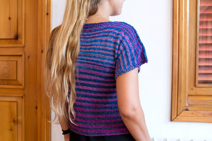 Kit de camiseta con cuello barco en Urth Yarns Uneek Cotton DK