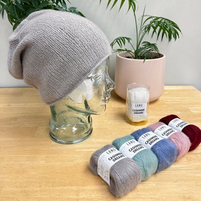 Kit de gorro o bufanda en color Lang Cashmere Dreams (inglés)