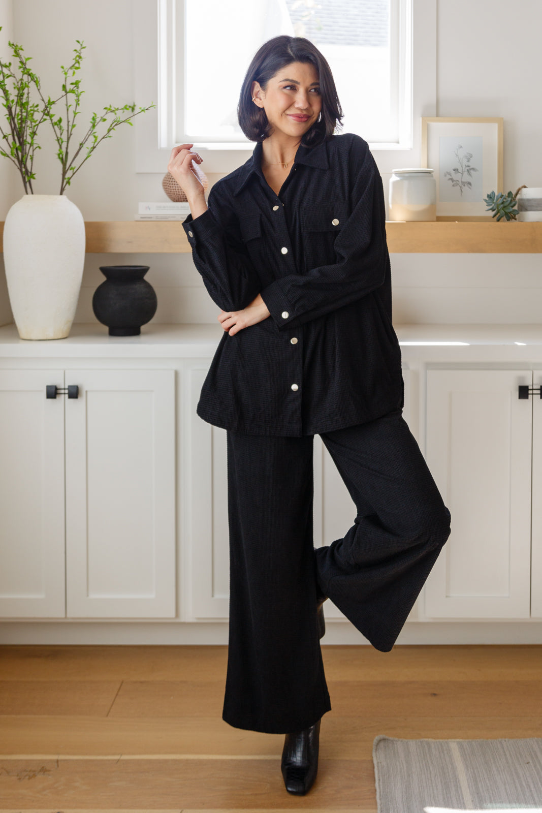 Pantalones de pierna ancha, llueva o truene