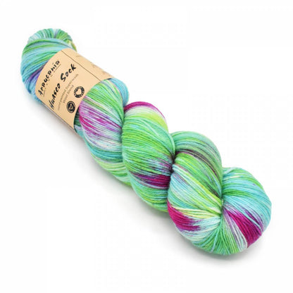 Calcetín Araucania Huasco pintado a mano