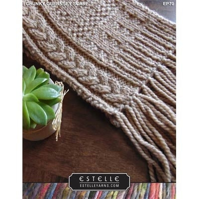 Chunky Guernsey Scarf Kit in Estelle Llama Natural Chunky