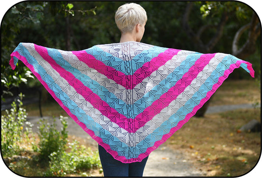 Heritage Glow Shawl Kit in Cascade Heritage Sock