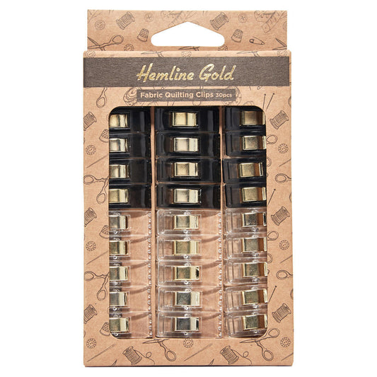 Hemline Gold Quilters Clips (Pack of 30)