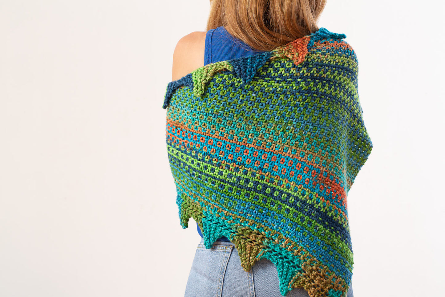 Harlequin Shawl Kit in Urth Galatea