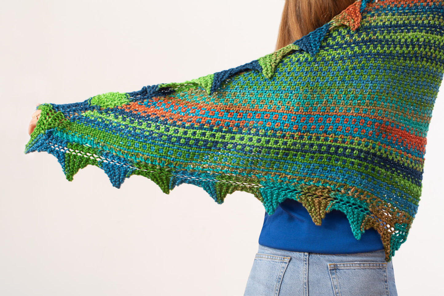 Harlequin Shawl Kit in Urth Galatea