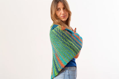 Harlequin Shawl Kit in Urth Galatea