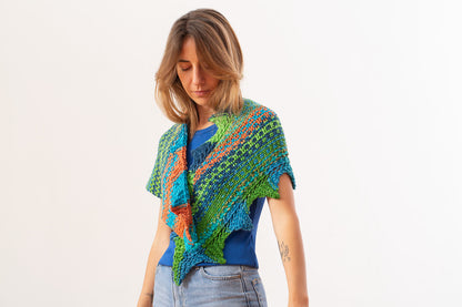 Harlequin Shawl Kit in Urth Galatea