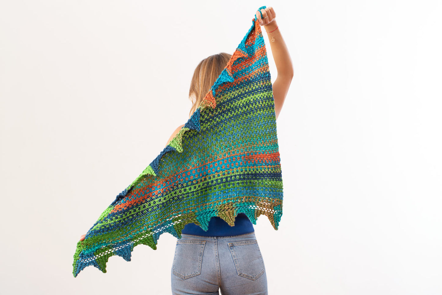 Harlequin Shawl Kit in Urth Galatea